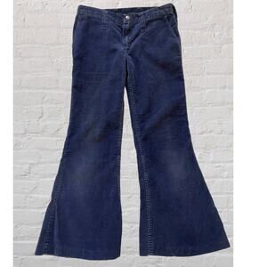 70's! Vintage Wrangler Bell Bottom Corduroys! Blue, Lower rise, Junior size 9